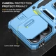 Ударопрочный чехол Epik Camshield Army Ring для Xiaomi Redmi 13C / Poco C65 Голубой / Light Blue - изображение 6