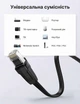 Патч-корд Ugreen NW134 Cat 8 S/FTP RJ45 40 Гбит/с 2000 МГц плоский 5 м Черный (10983) - изображение 4