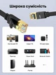 Патч-корд Ugreen NW106 Cat 7 U/FTP RJ45 10 Гбит/с плоский 0.5 м Черный (30738) - изображение 5