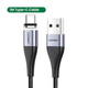 Магнітний USB-кабель UGREEN Type-C 1 м зі швидким заряджанням 3A - зображення 1