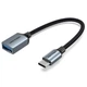 Кабель-перехідник Vention USB-C - USB-A 3.0 OTG 5 Гбіт/с 2 А 0.15 м Сірий (CCXHB) - зображення 1