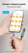 Кабель OTG Vention USB Type-C - USB-A 2.0 0.15 м 480 Мбит/с 2 А нейлоновая оплетка Серый (CCWHB) - изображение 7