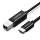 Кабель для принтера Ugreen US241 USB-C - USB-B 2.0 480 Мбіт/с 2 м Чорний (50446) - зображення 1