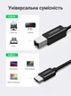Кабель для принтера Ugreen US241 USB-C - USB 2.0 Type-B 480 Мбит/с 1 м Черный (80811) - изображение 4