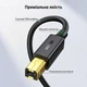 Кабель для принтера Ugreen US135 USB 2.0 AM - BM 1 м 480 Мбит/с позолоченные контакты Черный (20846) - изображение 4
