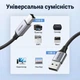 Кабель для принтера Ugreen US369 USB 2.0 USB-A - USB-B 480 Мбит/с нейлоновая оплетка 1.5 м Черный (80802) - изображение 2
