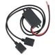 Преобразователь напряжения 12В-5В 3А 2xUSB, скрытая проводка авто - изображение 2