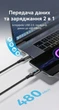 Кабель Vention USB-C - USB-C PD 100W 5A LED-дисплей E-Marker 1.2 м Чорний (TAYBAV) - зображення 11