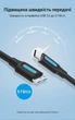 Кабель Vention USB-C - Micro-B USB 3.0 5 Гбіт/с 2A 1 м Чорний (CQABF) - зображення 5