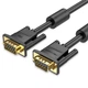 Кабель Vention VGA 3+6 1080p 60Hz подвійні феритові фільтри, позолочені контакти 3 м Чорний (DAEBI) - зображення 1