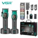 Комплект VGR 2 в 1 V-885 S2 GREEN, акумуляторна машинка для стрижки та триммер - зображення 1