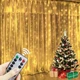 Світлодіодна новорічна гірлянда штора \ дощ на вікно 3х1м 100 LED з USB проводом 5В та пультом (теплий білий) - зображення 1