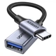Кабель-переходник Ugreen US378 USB-C - USB 3.0 OTG 5 Гбит/с 15 см Серый (70889) - изображение 1