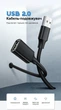 Кабель-подовжувач Ugreen US103 USB 2.0 1.5 м 480 Мбіт/с Чорний (10315) - зображення 2