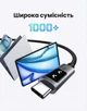 Кабель Ugreen Uno L509 USB-C - USB-C PD 3.0 100W 5A Smart LED-дисплей 1 м Сірий (35501) - зображення 5