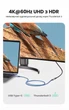 Кабель-удлинитель Ugreen US372 USB-C 3.2 Gen 2 PD 100W 10 Гбит/с 4K 60Hz 0.5 м Серый (80810) - изображение 3