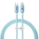 Кабель Baseus Crystal Shine USB-C - Lightning PD 20W 1.2 м Блакитний (CAJY001303) - зображення 1