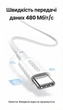 Кабель Ugreen L502 USB-C - USB-C PD 100W 5A QC 4.0 1 м Черный (65249) - изображение 7