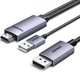 Кабель-переходник Ugreen HD169 HDMI - DisplayPort 1.5 м 4K 60Hz, 2K 144Hz, 1080P 240Hz с USB питанием Черный (25153) - изображение 1