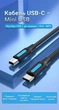 Кабель Vention USB 2.0 USB-C - Mini USB 480 Мбит/с 2 A 0.5 м Black (COWBD) - изображение 2