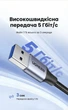 Кабель-удлинитель Ugreen US115 USB 3.0 5 Гбит/с 0.5 м Черный (10494) - изображение 5