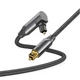 Аудіокабель Vention Optical Toslink S/PDIF кутовий 90° поворотний 360° 0.5 м Чорний (BKDBD) - зображення 1