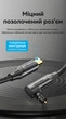 Аудіокабель Vention Optical Toslink S/PDIF кутовий 90° поворотний 360° 0.5 м Чорний (BKDBD) - зображення 8