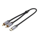 Кабель Vention USB-C - 2 RCA 0.5 м Сірий Hi-Fi, чіп DAC, позолочені контакти (BGUHD) - зображення 1
