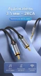 Аудиокабель Vention 3.5 мм - 2RCA 8 м Серый, Hi-Fi, позолоченные контакты, хлопковая оплетка (BCNBK) - изображение 2