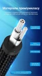 Аудиокабель Vention Jack 6.5мм - Jack 6.5мм 10 м TS Mono, хлопковая оплетка, позолоченные контакты Серый (BASHL) - изображение 5