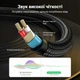 Аудіокабель Ugreen AV126 Jack 3.5 мм - 2x Jack 6.35 мм 2 м Hi-Fi, нейлонове обплетення Чорний (10615) - зображення 3