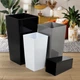 Квіткові горщики зі вставкою Kadax Masiera K8052 25 см + 30 см + 35 см Білі - зображення 4