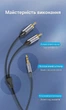 Аудіокабель Vention 3.5 мм - 2RCA 2 м Hi-Fi бавовняне обплетення Сірий (BCNBH) - зображення 12