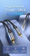 Кабель Vention 3.5 мм - 2 RCA 10 м Hi-Fi бавовняне обплетення Сірий (BCNBL) - зображення 2