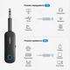 Bluetooth-адаптер Ugreen CM403 2-в-1 Bluetooth 5.0 AUX 3.5 мм Приемник-передатчик с микрофоном Черный (80893) - изображение 4