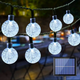 Гірлянда Лампочки кульки від сонячної панелі, вулична 20м, 100LED, Холодний білий (L) - зображення 1
