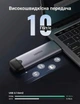 Зовнішня кишеня Ugreen CM353 M.2 NVMe PCIe USB 3.1 Gen 2 Type-C + USB-A 10 Гбіт/с Алюміній Сірий (70532) - зображення 2