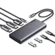 Док-станція Ugreen CM639 8-в-1 USB-C 2xHDMI DisplayPort 2xUSB-A/2xUSB-C 3.2 10 Гбіт/с PD 100W 4K 60Hz 30 см Сірий (35625) - зображення 1