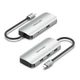 USB-хаб Vention USB-C > 4x USB 3.0 5 Гбіт/с OTG, дод. живлення Micro-B, Алюміній 0.15 м Сірий (TNAHB) - зображення 1