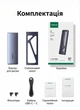 Внешний карман Ugreen CM578 M.2 NVMe/SATA USB 3.2 Gen2 Type-C 10 Гбит/с кабель USB-C - USB-C 0.25 м Алюминий + чехол Серый (15509) - изображение 2