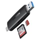 Кардридер Ugreen CM304 2-in-1 USB 3.0 + USB-C SD/MicroSD OTG 5 Гбит/с Черный (80191) - изображение 1