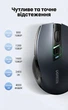 Миша бездротова Ugreen MU006 2.4 ГГц 4000 DPI 6 кнопок безшумна ергономічна Чорна (90545) - зображення 15