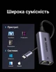 Мережевий адаптер Ugreen CM648 USB-C - RJ45 2.5 Гбіт/с RTL8156BG Темно-сірий (25052) - зображення 9