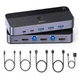 KVM-переключатель Ugreen CM664 HDMI 2.0 2x1 4K 60Hz HDR 3xUSB-A + 1xUSB-C 3.0 с пультом Черный (15707) - изображение 1