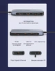 USB-хаб Ugreen CM274 9-в-1 USB-C HDMI, DisplayPort, VGA, RJ45, USB 3.0, PD 100W, 4K 60Hz 15 см Сірий (70301) - зображення 5