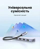 USB-хаб Ugreen CM219 USB-C - 4x USB 3.0 5 Гбит/с OTG с дополнительным питанием 15 см Серый (70336) - изображение 8
