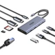 USB-хаб Ugreen CM639 10-в-1 USB-C > 2xHDMI 4K 60Hz, PD 100W, RJ45, USB 3.2 10 Гбіт/с, SD/TF Сірий (45380) - зображення 1