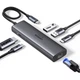 USB-хаб Ugreen CM512 6-в-1 USB-C HDMI 4K 60Гц USB 3.2 10 Гбіт/с RJ45 PD 100W 20 см Темно-сірий (45000) - зображення 1