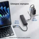 USB-хаб Ugreen CM512 6-в-1 USB-C HDMI 4K 60Гц USB 3.2 10 Гбіт/с RJ45 PD 100W 20 см Темно-сірий (45000) - зображення 5