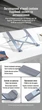 Подставка для ноутбука Ugreen LP451 алюминиевая складная до 17.3" 5 уровней наклона с чехлом Темно-серый (90312) - изображение 8